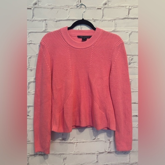 FRENCH CONNECTION Nadia Mozart Ribbed kit Sweater in Aurora pink Size Small - Picture 3 of 8